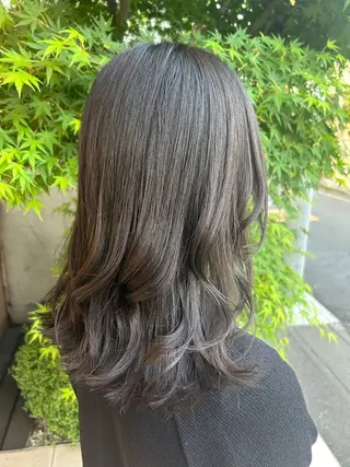 セミロング 💫ブリーチカラー 鈴木美菜実💫のヘアスタイル