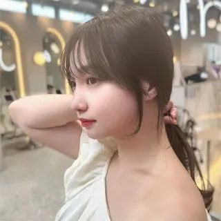 セミロング 新宿/韓国風レイヤー 髪質改善/渋谷直樹のヘアスタイル