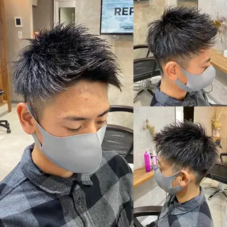 メンズ R/🤎 パーマ&ブリーチ🔥のヘアスタイル