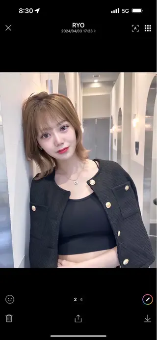 ミディアム IVE所属・ブリーチなし🤍 渋谷／原島杏奈のヘアスタイル