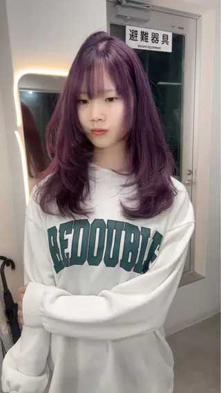 カラー GiseL さあや博多ハイトーンのヘアスタイル