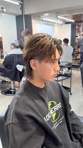 カラー メンズ 池田 隼也のヘアスタイル