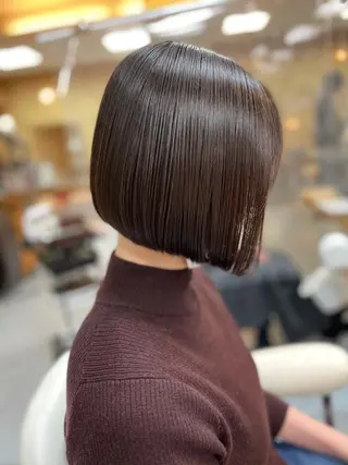 ミディアム パーマ 髪質改善/縮毛矯正 /ブリーチ矯正/岡部のヘアスタイル