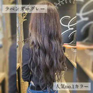 ロング カラー ブリーチ+髪質改善 縮毛矯正/佐伯 駿のヘアスタイル