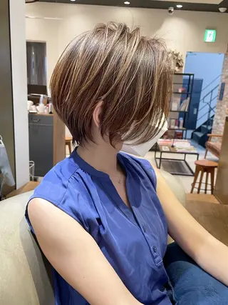 ショート カラー 大人女性お悩み解決 ショート/伊波のヘアスタイル