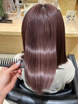 セミロング カラー 富永 美玖のヘアスタイル