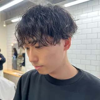 ショート パーマ メンズ SHUNメンズパーマ スパイキーショートのヘアスタイル