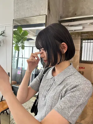 ショート パーマ/オリーブ/ 酸性ストレート/ゆなのヘアスタイル