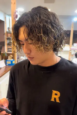 パーマ メンズ 年間2000名担当◎ パーマ職人/仲原佑樹のヘアスタイル