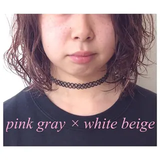 ショート ミディアム セミロング カラー TOMOYAレイヤー ブリーチ縮毛矯正のヘアスタイル