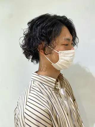 ミディアム メンズ 🩵波巻き/ツイスパ HARU💎のヘアスタイル
