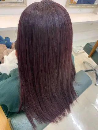 セミロング カラー 柴田 結衣のヘアスタイル
