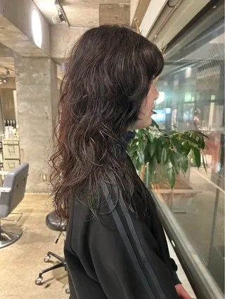 ロング パーマ パーマ 竹之内竜矢のヘアスタイル