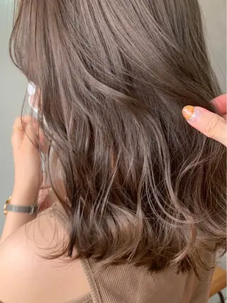 セミロング カラー 似合わせカラー🫶 小川千波のヘアスタイル
