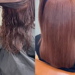 ロング オリーブ/ 透明感カラー/れいあのヘアスタイル