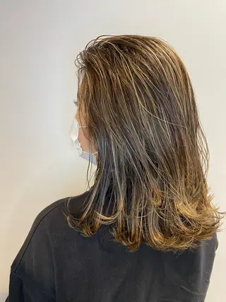 ミディアム カラー 縮毛矯正/髪質改善/ 石橋代智のヘアスタイル