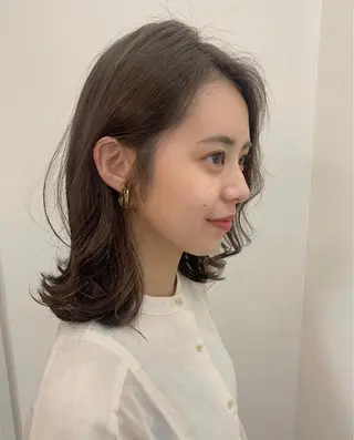 ミディアム カラー まろやか透明感カラー ♡MANAのヘアスタイル