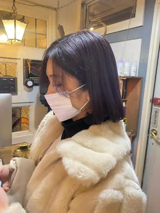 ミディアム カラー ヤスザトアヤノ /レイヤー/オリーブのヘアスタイル