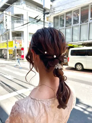 セミロング ヘアアレンジ 🍒 Rino 🍒 カットモデル募集中のヘアスタイル