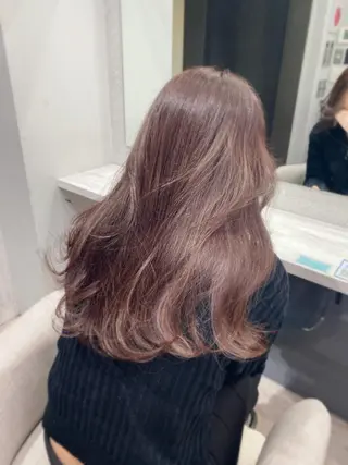 ロング 京都レイヤーカット/ 縮毛矯正/羽柴りくのマツエク・マツパデザイン