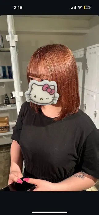 セミロング カラー 辻 陽花のヘアスタイル