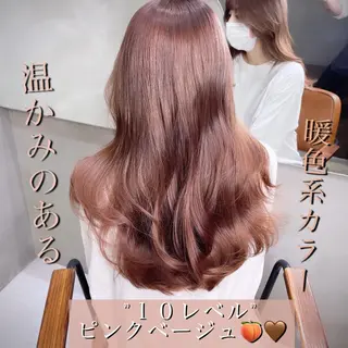 ロング カラー ブリーチなし透明感カ ラー×韓国ヘア♡ヒデのヘアスタイル