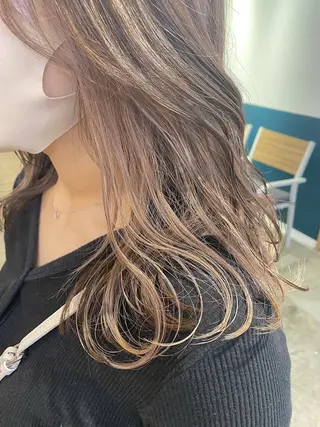 セミロング カラー HIROSE 蘇我2号店のヘアスタイル