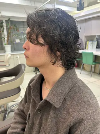 ミディアム メンズ 大内 雅生のヘアスタイル