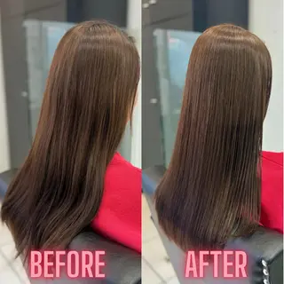 ロング YASU🍎CUT 赤系カラー/ヘアケアのヘアスタイル