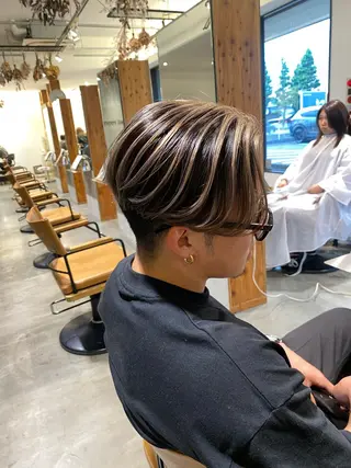 ショート カラー メンズ 透明感カラー 天羅のヘアスタイル