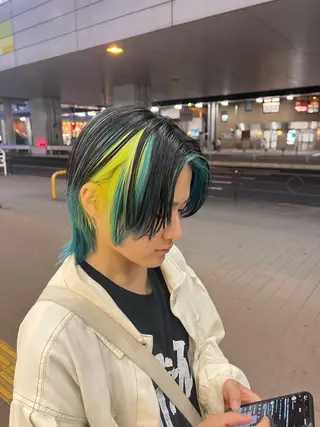 ショート メンズ/ブリーチ/ スパイキーのヘアスタイル