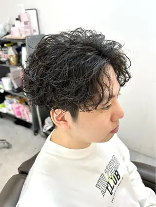 ショート パーマ メンズ Je suis heureuse Union所属・佐藤 ふみやのヘアスタイル
