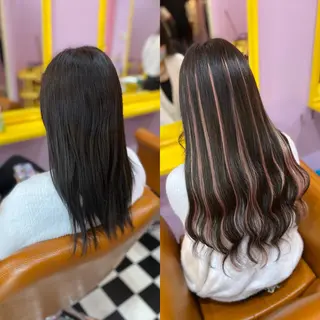 セミロング チビ編み込みエクステ どぅ〜す/YUIのヘアスタイル