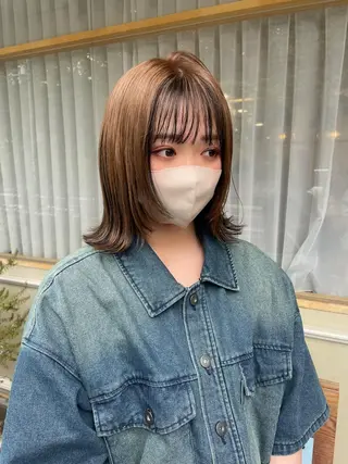 ミディアム カラー パーマ ヘアアレンジ キッズ ネイル マツエク・マツパ アイブロウ belta.🌱 安藝夏花🌻のヘアスタイル