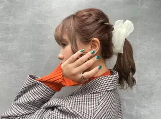 ミディアム ヘアアレンジ 青田 明日海のヘアスタイル