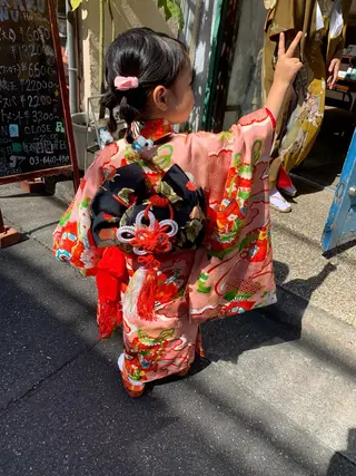 キッズ haruki💐笹塚 インナーカラーのヘアスタイル