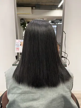 セミロング JIN/暖色カラー /髪質改善/艶髪のヘアスタイル