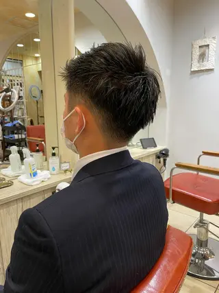 ショート メンズ \脱・うねり& 広がり/gite菊のヘアスタイル