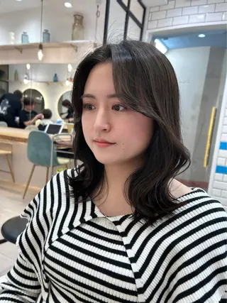 ミディアム ボブ/レイヤーボブ/ 髪質改善/梶川 夏季のヘアスタイル