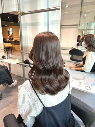 ロング カラー ヘアアレンジ トレンドモテカラー 🩷色落ちまで可愛くのヘアスタイル