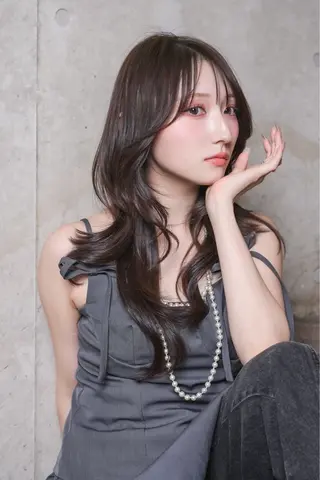 セミロング 梅田トレンドレイヤー RISA🎀💕のヘアスタイル