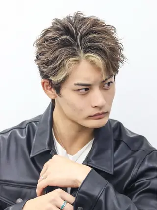 カラー メンズ 💀EDEN副店長/ ブリーチ"骨格補正"のヘアスタイル