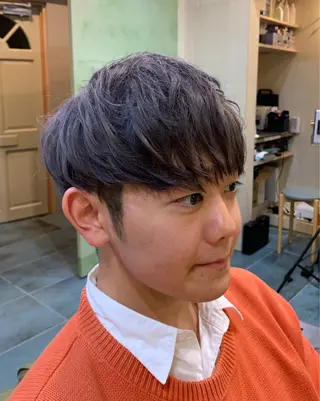 ミディアム カラー メンズ メンズカット/パーマ 福島区SOSOのヘアスタイル