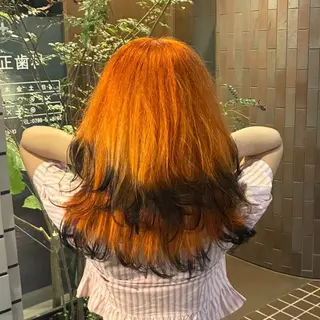 セミロング ハイトーンカラー 特化型美容師TAKEのヘアスタイル