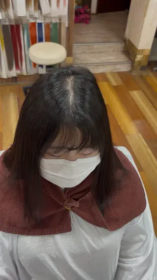 ミディアム YELLOW CORN 金沢文庫所属・【金沢文庫4分】髪質 改善/縮毛矯正アラタのヘアスタイル