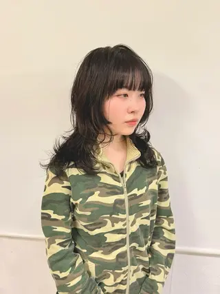 セミロング ウルフレイヤー エクステ/kokiのヘアスタイル