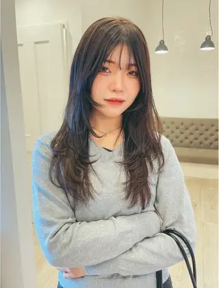 ロング カラー 新潟/万代/レイヤー 韓国風/明間未来のヘアスタイル