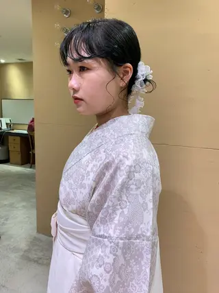 ミディアム ハイトーン/顔まわり レイヤー/YUKAのヘアスタイル