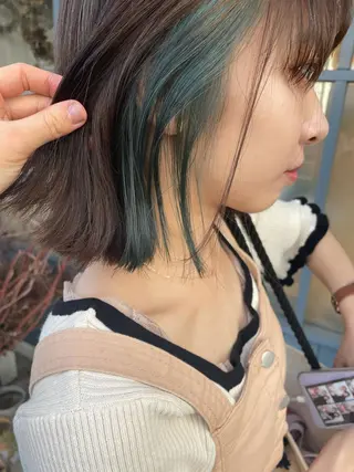 ミディアム カラー ヤマモト マイのヘアスタイル
