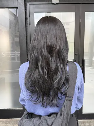 ロング カラー 透明感カラー/パーマ 🌀アオノアユミのヘアスタイル